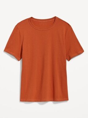 Old Navy EveryWear Crew Neck T-Shirt Tee 100% Cotton Orange